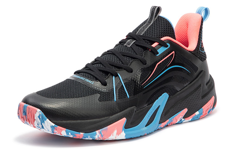 361° Shadow Resilient Slip Resistant, Abrasion Resistant, Breathable Low top Basketball Shoes Men’s Black Blue
