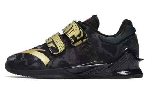 Anta Wending Cushioning, Wear Resistant Low top Weightlifting Shoes Men's Black Gold
