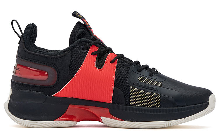 361° Restraint 2 Abrasion Resistant Slip Resistant Low top Performance Basketball Shoes Men’s Black Red