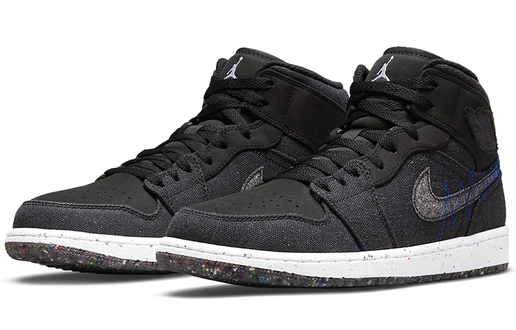 Jordan 1 Mid Crater Black