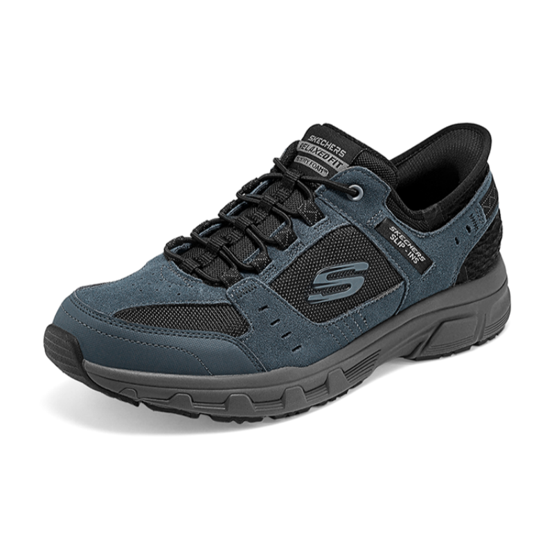 Skechers OUTDOOR MENS Comfortable Abrasion Resistant Abrasion Resistant Low top Mountaineering Shoes Men’s Silver Black