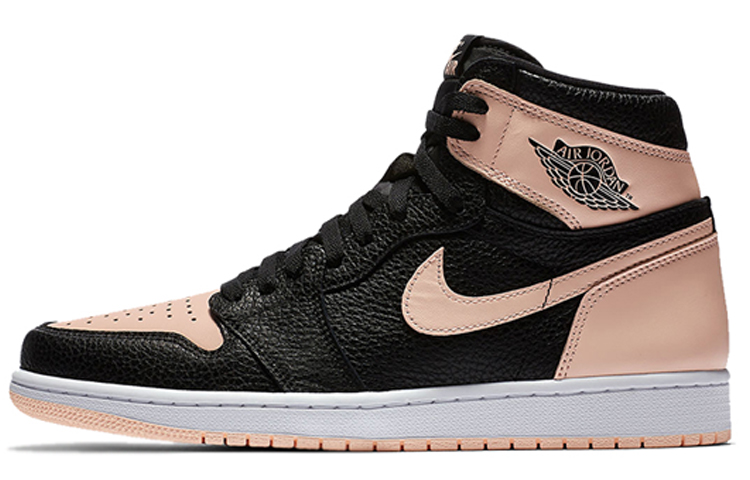 Jordan Air Jordan 1 Retro High Crimson Tint OG model comfortable non-slip wear-resistant balance high-top retro basketball shoes men's black pink toe 2019 version