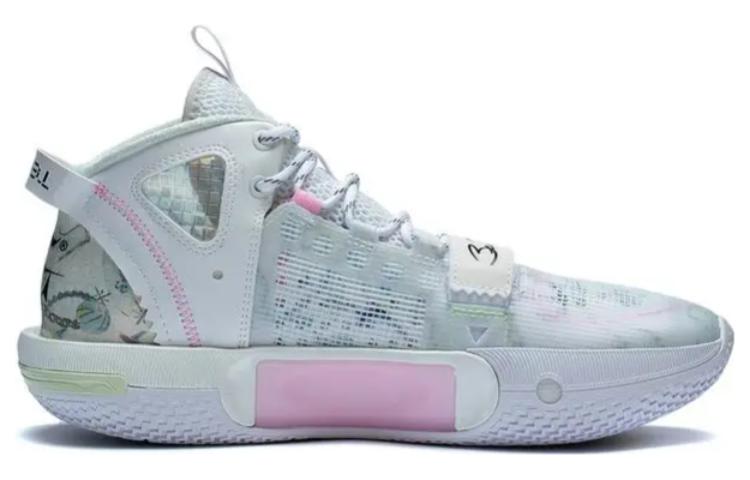 Li Ning Shadow 4 V2 Textile, Synthetic Leather Cushioning Slip Resistant Abrasion Resistant Mid top Basketball Shoes