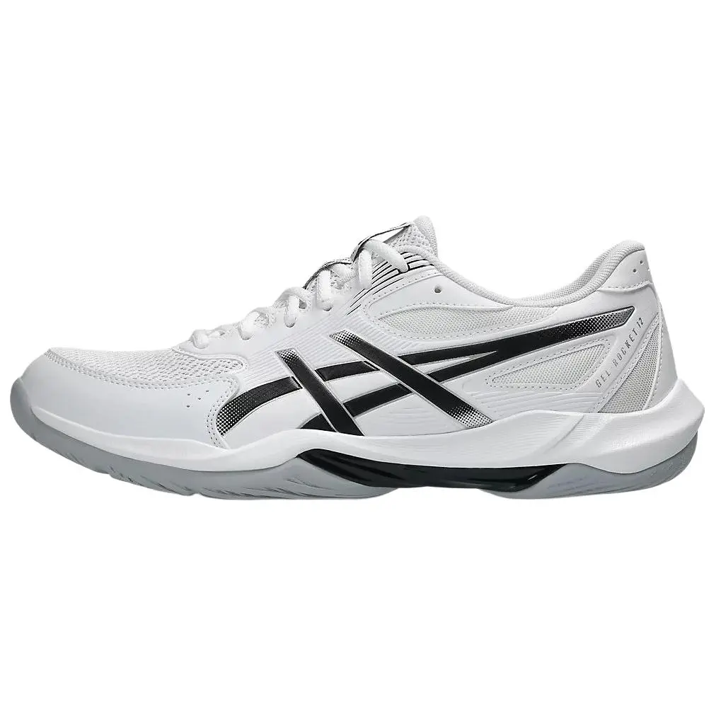 ASICS GEL ROCKET 12 Comfortable And Lightweight Low top Training Shoes Men's White Black