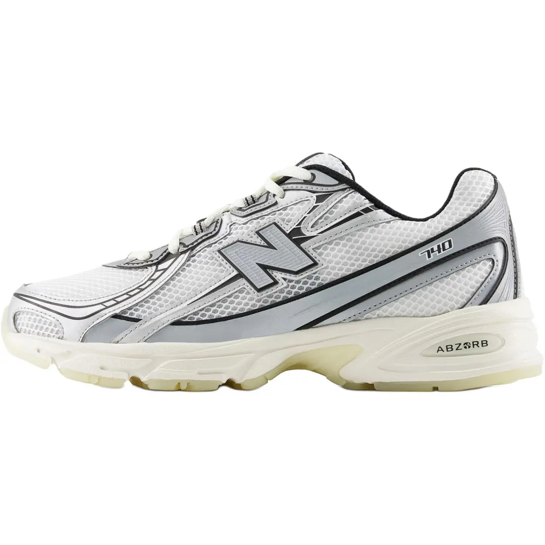 New Balance NB 740 Abrasion Resistant Low top Chunky Sneakers Unisex White Gray