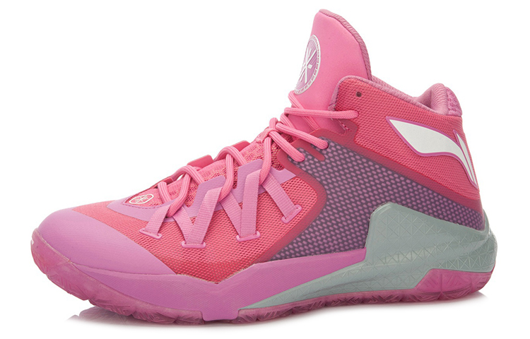 Li Ning All In Team 3 Basketball Shoes Unisex High Top Azalea Pink
