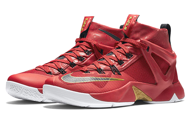 Мужские баскетбольные кроссовки Nike Ambassador 8 (красно-белые) — фото 3
