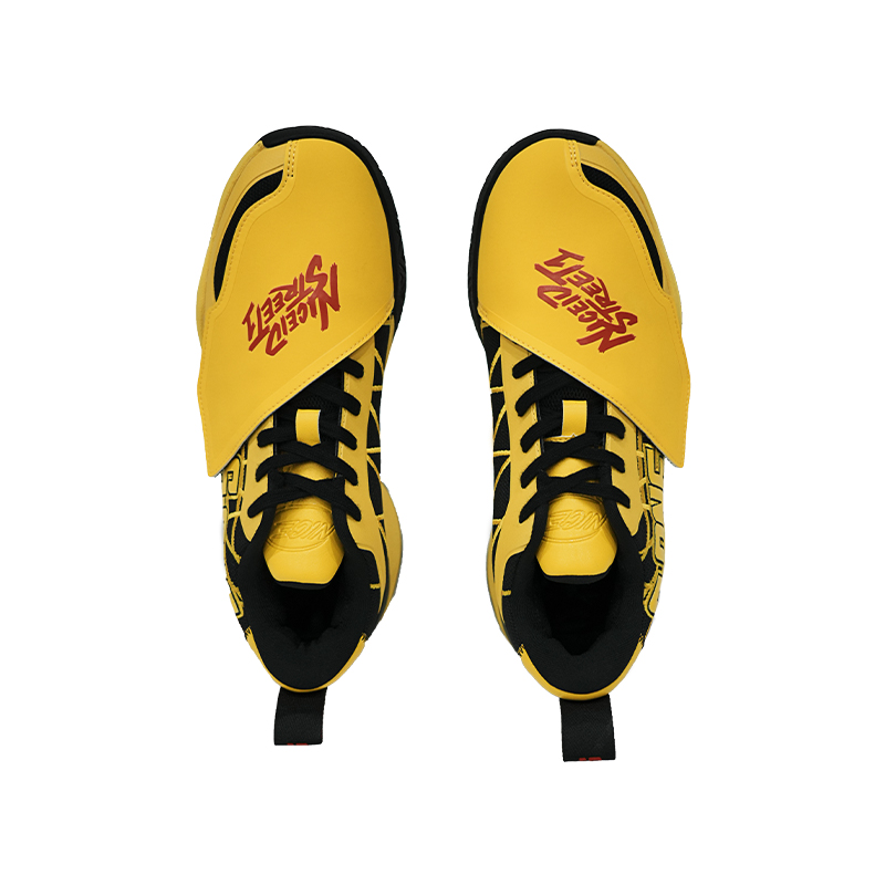 NICEID Cushioning Slip Resistant Mid top Basketball Shoes Men’s Black Yellow