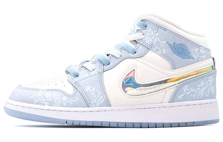 Jordan Air Jordan 1 Mid top Vintage Basketball Shoes Women’s Blue