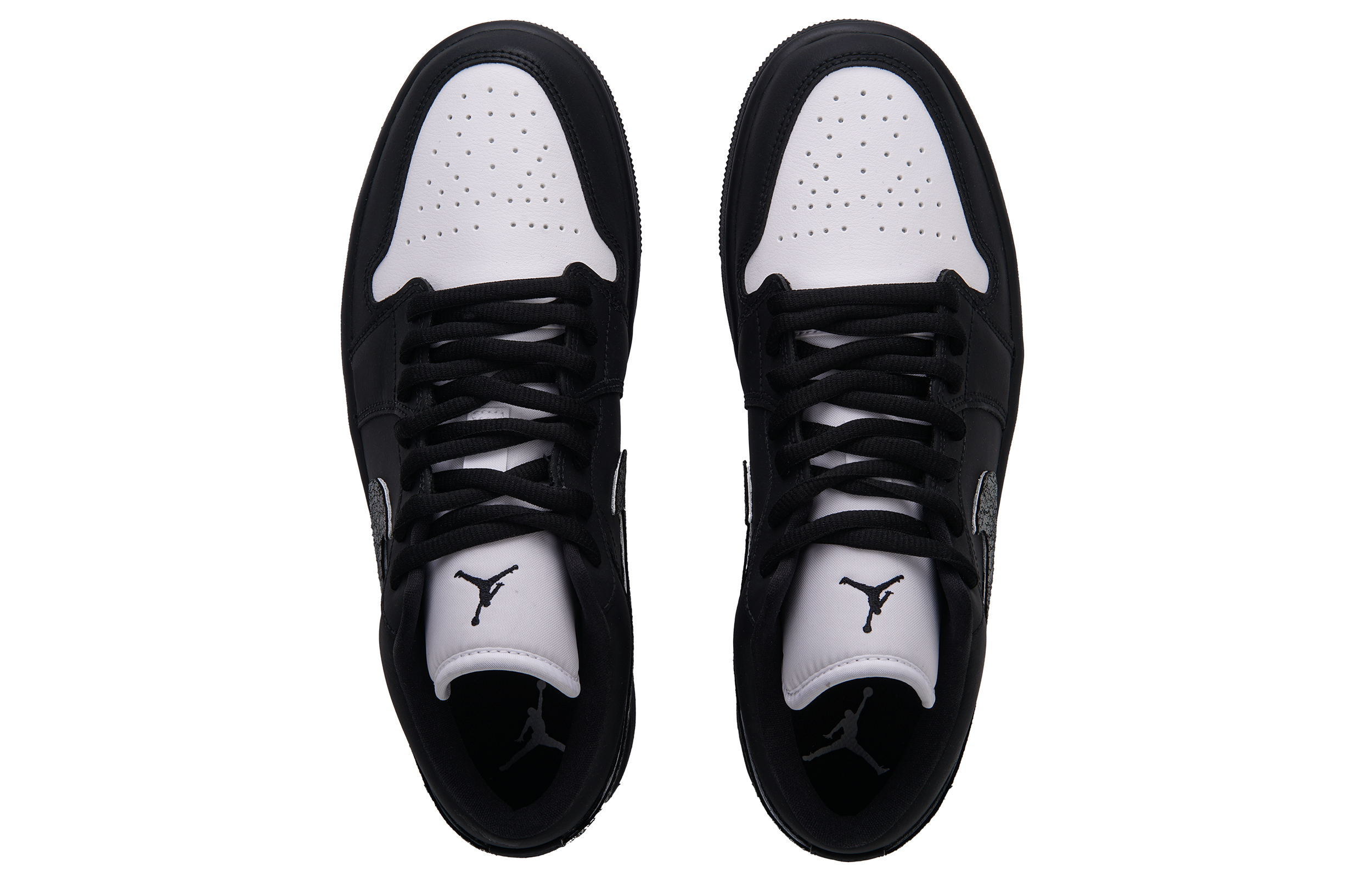 Jordan Air Jordan 1 Slip Resistant Abrasion Resistant Low top Vintage Basketball Shoes Women’s Black White