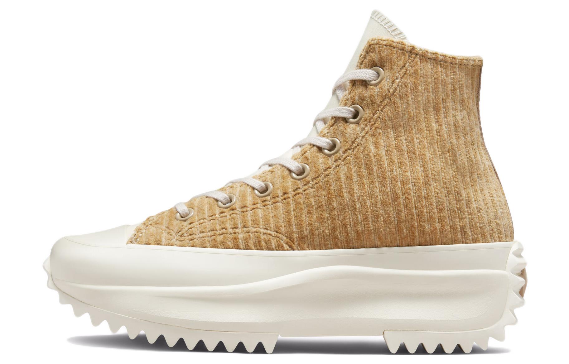 Run Star Converse Hike Platform High 'Striped Knit - Nomad Khaki'