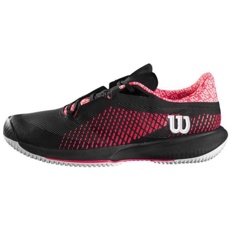 Wilson Rush Pro Cushioning Abrasion Resistant Cushioning, Wear Resistant Low top Tennis Shoes Women’s Black Red
