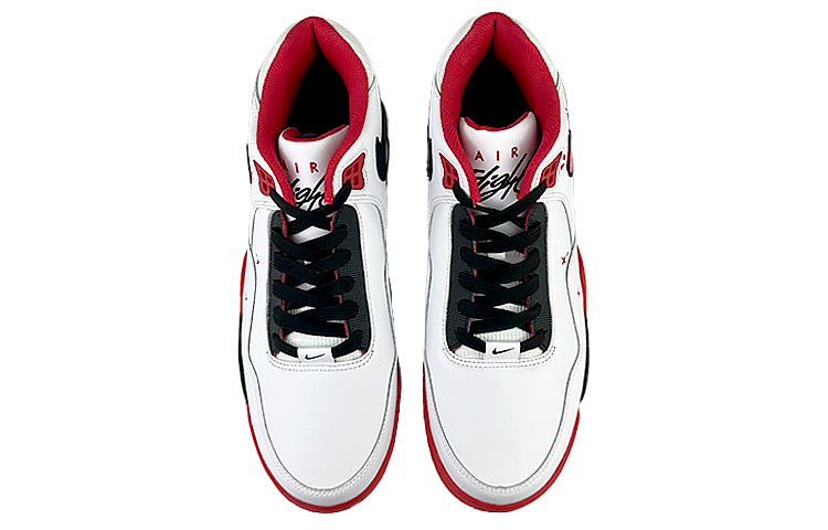 Nike Flight Legacy Mid top Vintage Basketball Shoes Unisex Black White Red