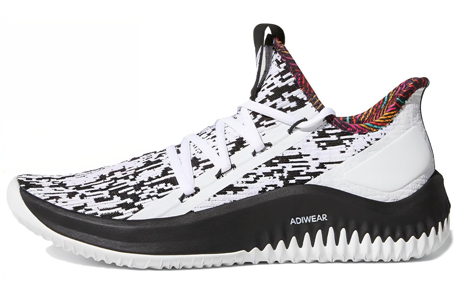 Мужские кроссовки adidas Dame D.O.L.L.A. (черно-белые) — фото 1