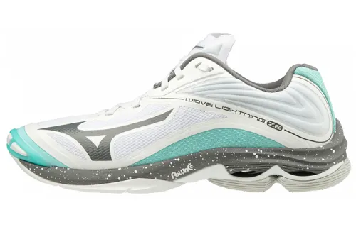 Mizuno Wave Lightning Z6 Volleyball Shoes Unisex Low Top White/Green