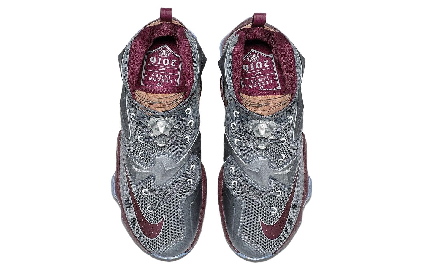Мужские кроссовки Nike Lebron 13 Limited "Opening Night" (серо-красные) — Серый / красный — фото 4