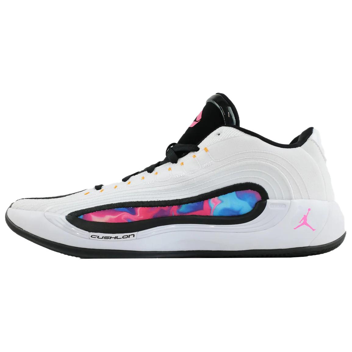 Jordan Luka 4 Slip Resistant Abrasion Resistant Low top Basketball Shoes Unisex White