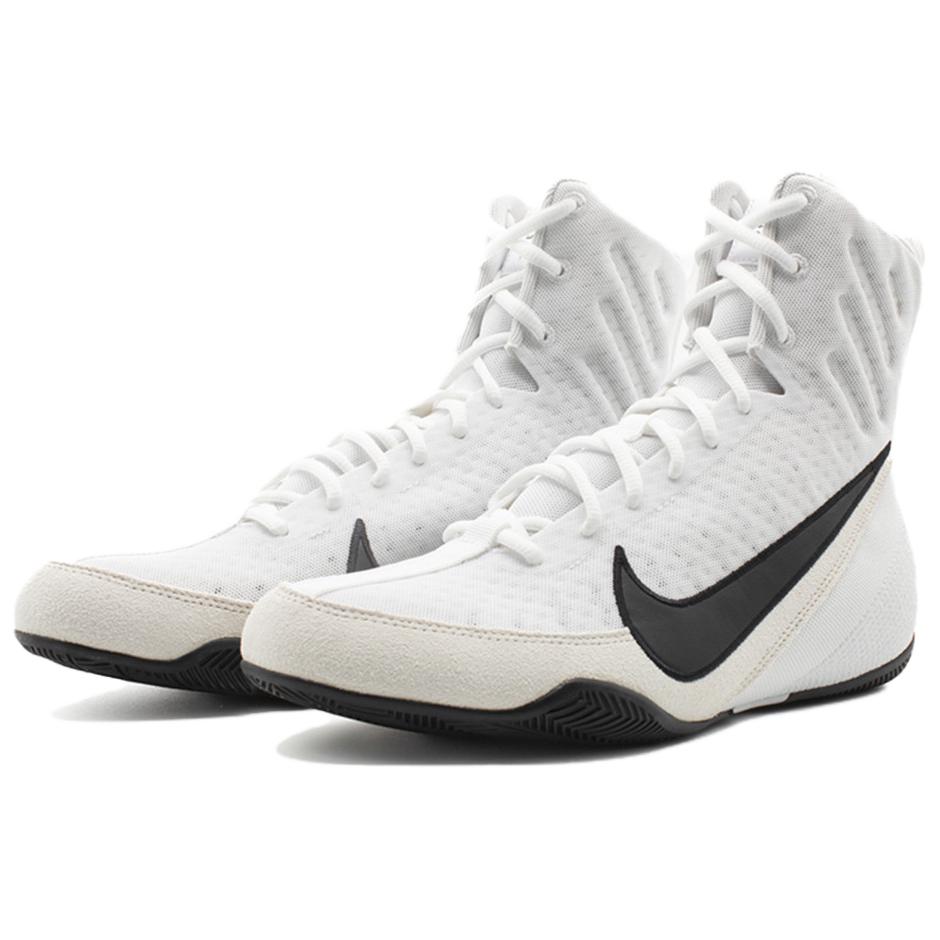 Nike MACHOMAI 3 Abrasion Resistant Breathable High top Training Shoes Unisex White Black