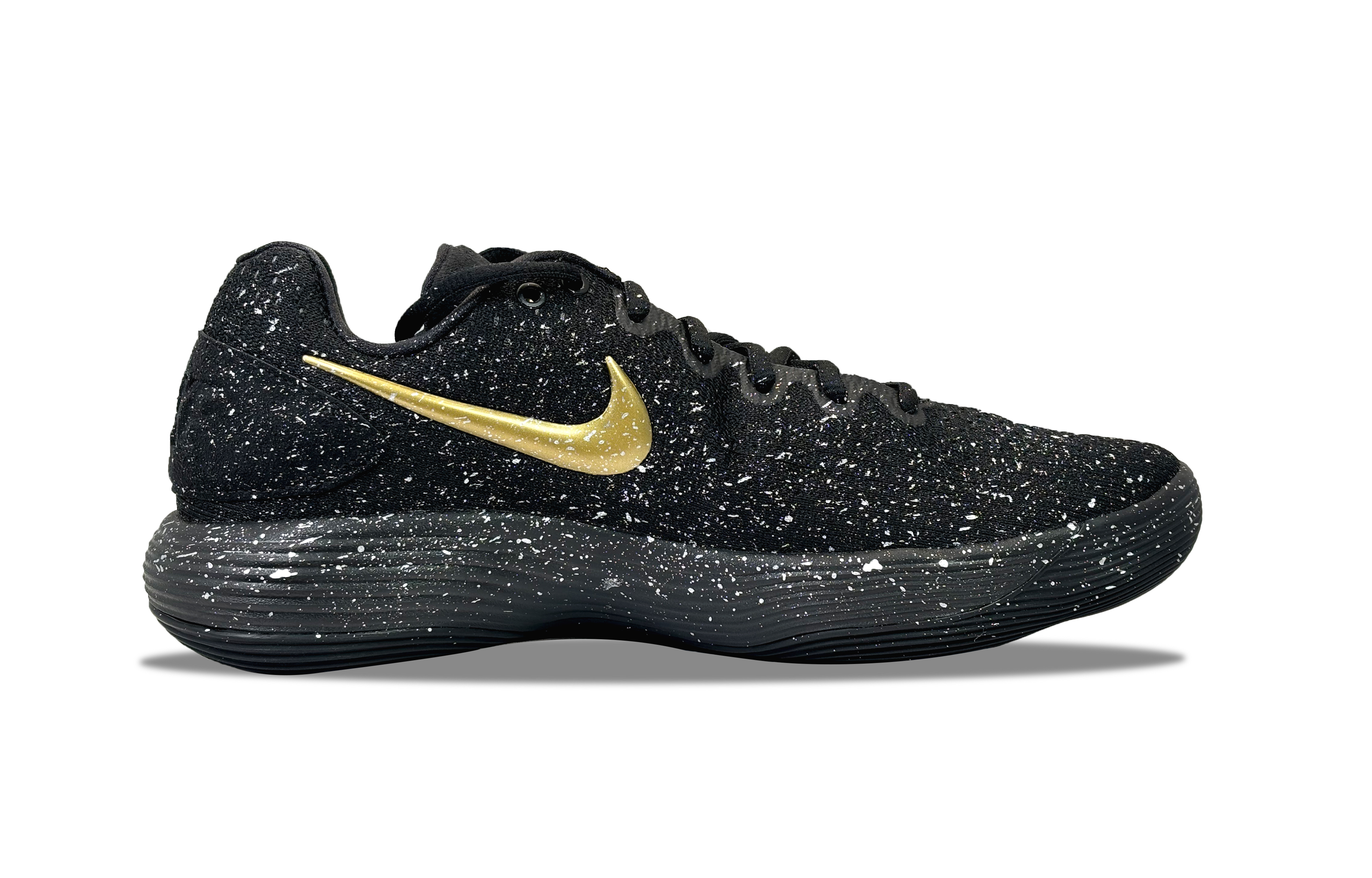 Nike Hyperdunk 2017 YDCC Starfall Baby’s Breath Abrasion Resistant Low top Basketball Shoes Unisex Black Gold