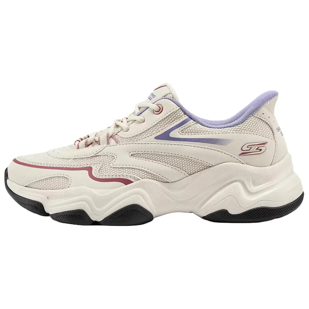 Skechers Sportlife Low top Training Shoes Women's Beige White Purple