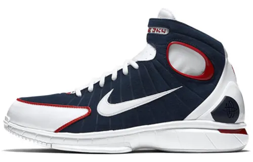 Nike 2K4 Zoom Huarache USA OG American Kobe Bryant mid-top retro basketball shoes men's dark blue and white