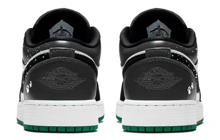 Jordan Air Jordan 1 Low Snow Without Trace Slip Resistant Abrasion Resistant Low top Vintage Basketball Shoes GS