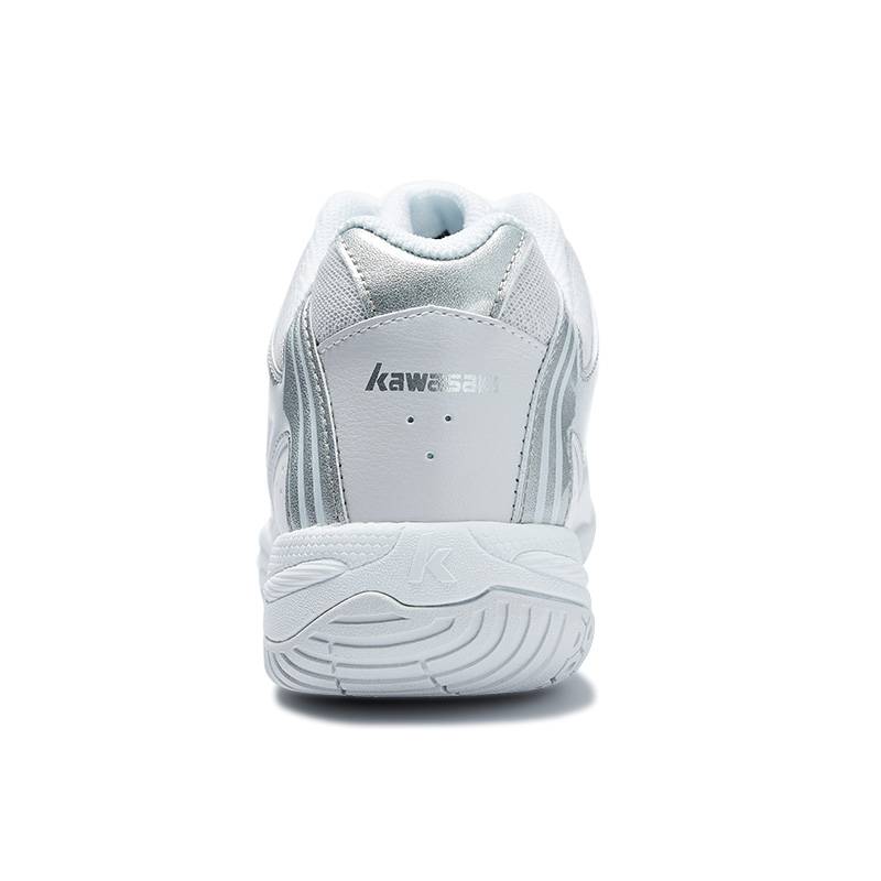 Kawasaki Ballet Style 1.0 Non slip, Wear resistant, Impact resistant Low top Badminton Shoes Unisex Silver White