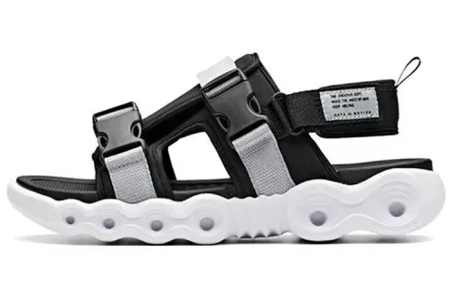 ANTA Beach Sandals Men's Black/Mist Gray/Anta White