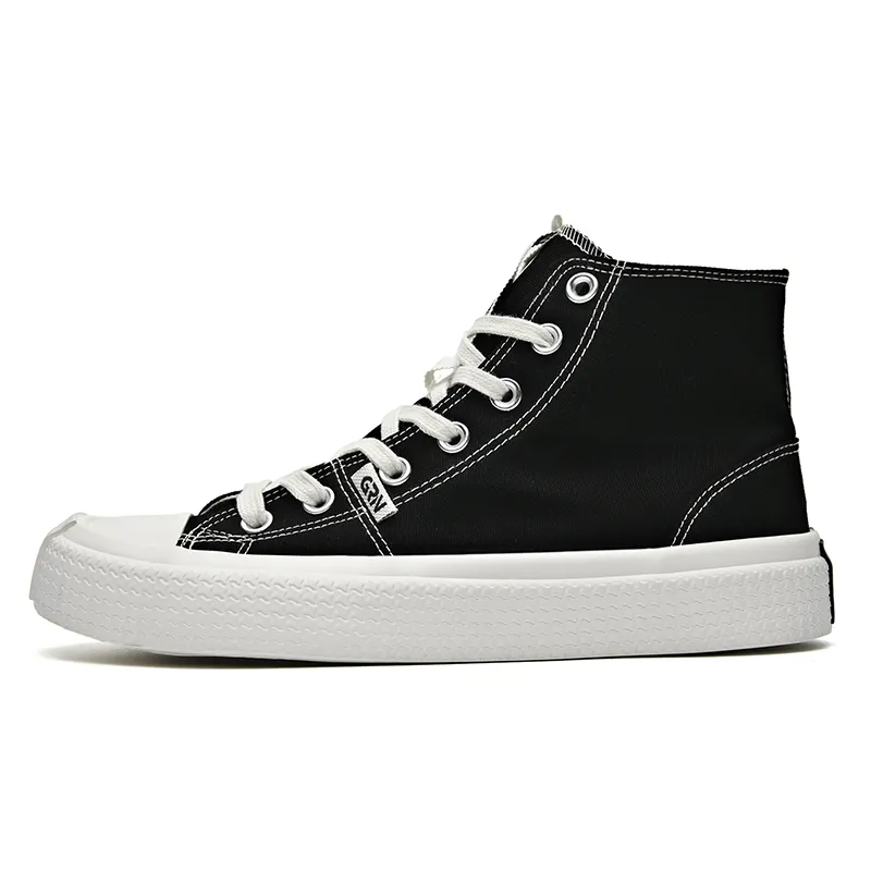 K bird High top Canvas Shoes Unisex Black