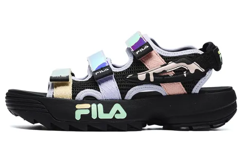 FILA FUSION Disruptor Beach Sandals Women's Black/Heather Purple