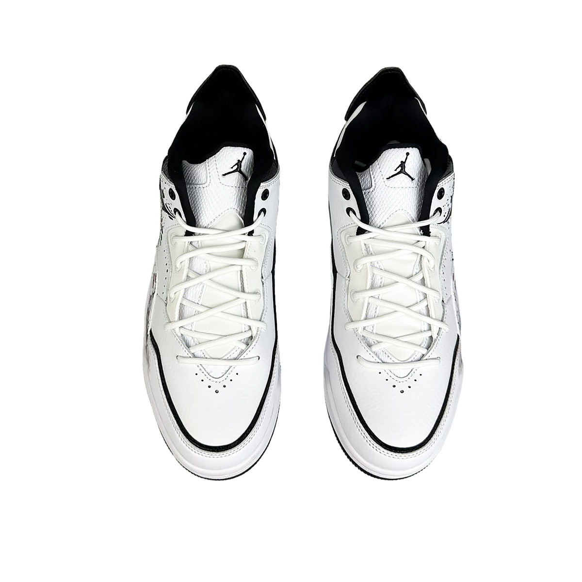 Jordan Courtside 23 Slip Resistant Abrasion Resistant Mid top Vintage Basketball Shoes Men’s Black White