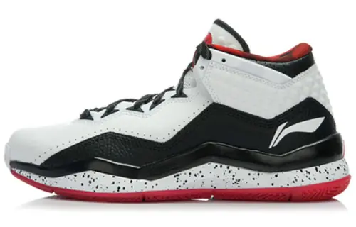 LiNing WOW 3 Wade's Way 3 Uptown PU Anti-slip Wear-Resistant Lightweight Mid-top Practical Basketball Shoes Men's Black White Red