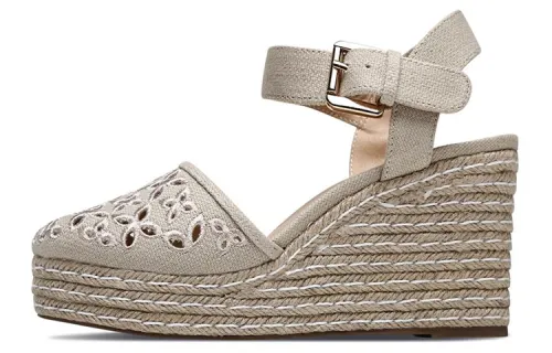 Skechers CALI Fabric Comfortable Wedge Heel High Heels Women's Natural
