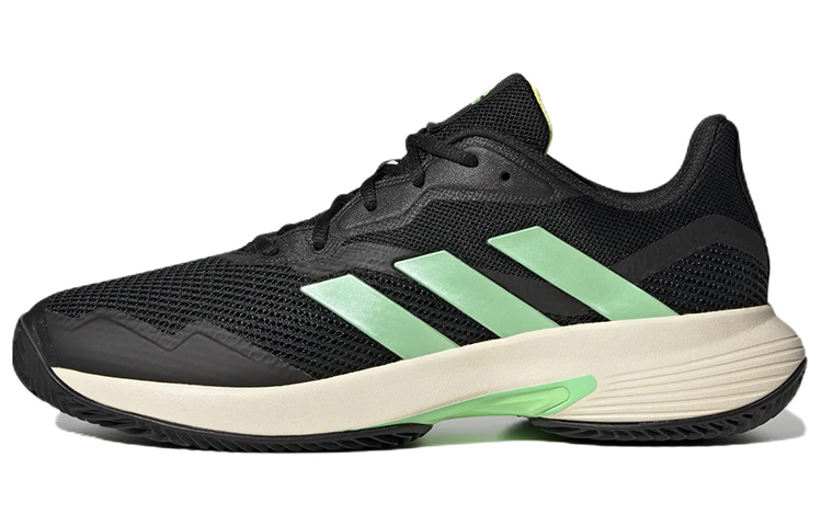 Adidas CourtJam Control Slip Resistant, Abrasion Resistant, Breathable Low top Tennis Shoes Men's Black Green