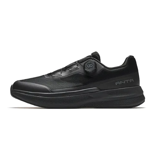 Anta Shen Xing 12Pro City Commuting Cushioning Breathable Low top Training Shoes Men's Basic Black