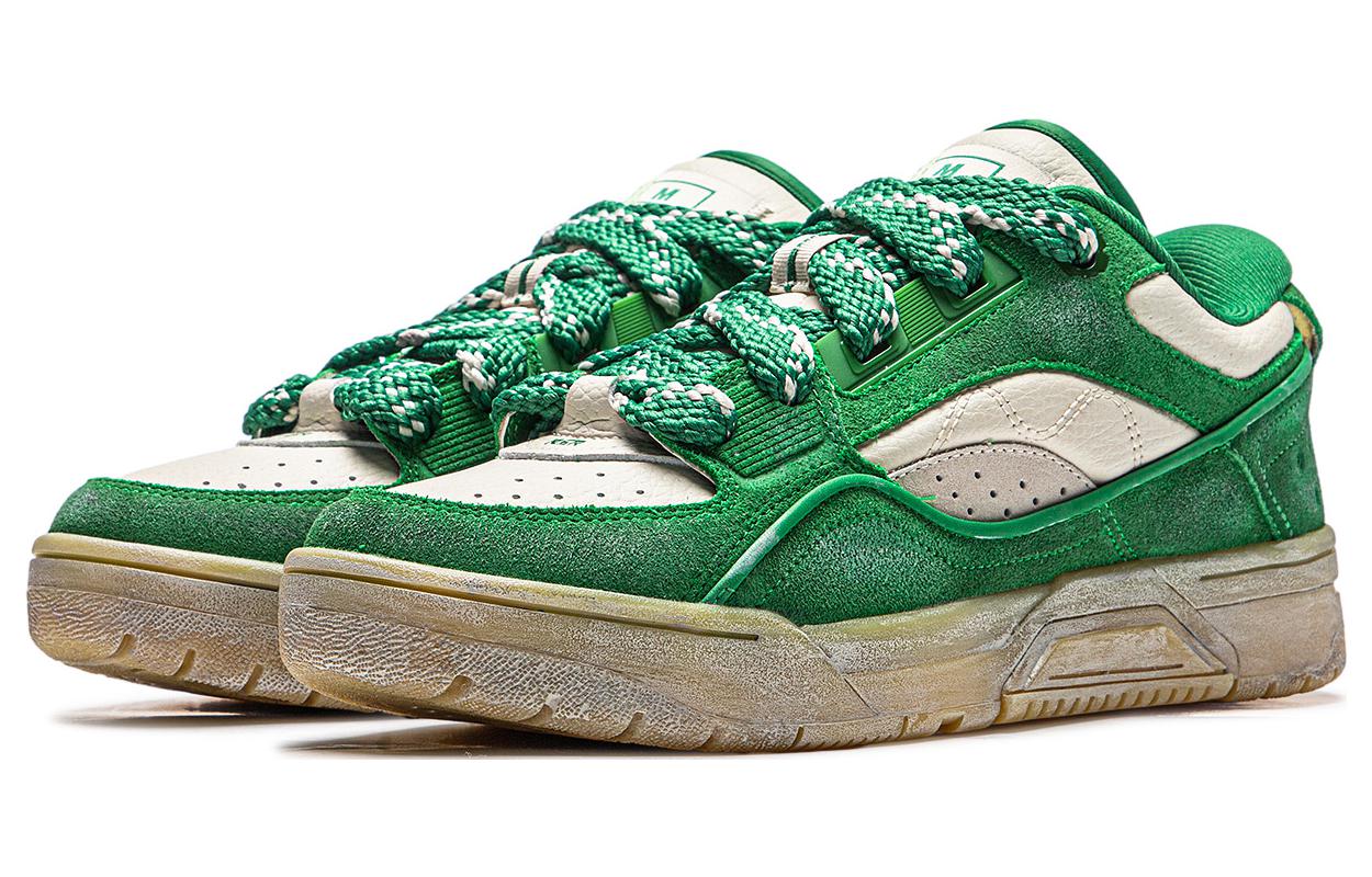 Li Ning RSR 101 XXL Seaweed Cushioning Slip Resistant Abrasion Resistant Low top Basketball Shoes Unisex Green Gray