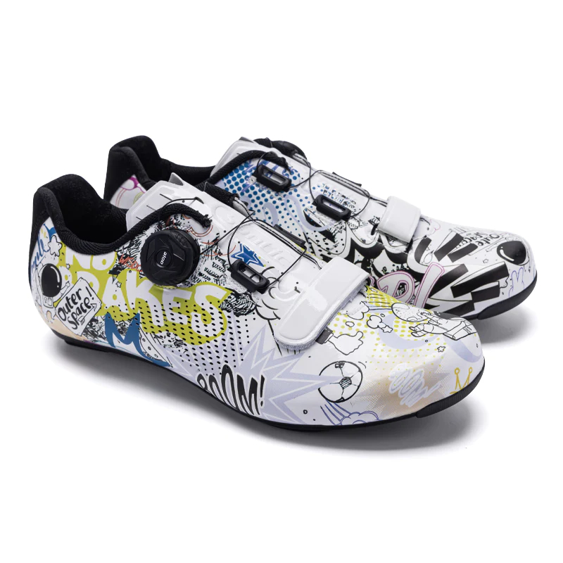 SANTIC Coverage, Balance, Support, Abrasion Resistant, Lightweight, Breathable Low top Cycling Shoes Unisex White