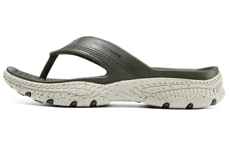 Skechers Quiet Flip Flops Men's Olive Green