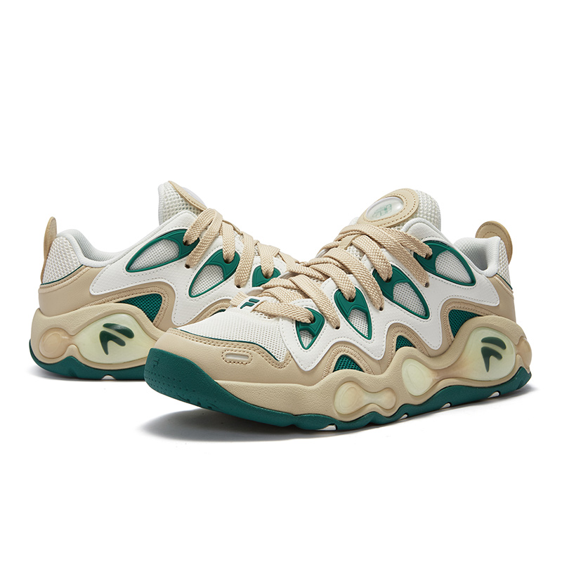 FILA FUSION VERTICAL Crack Shoes Low top Basketball Shoes Men’s White Brown
