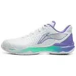 Li Ning Lightweight Rebound Low top Badminton Shoes Unisex White Purple