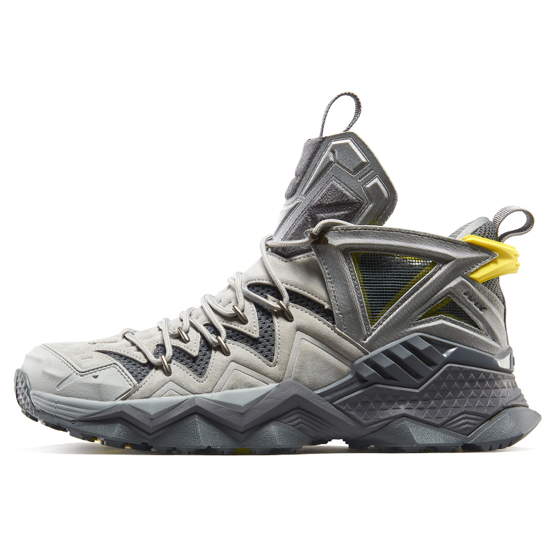 RAX Mid top Outdoor Shoes Men’s Gray Yellow