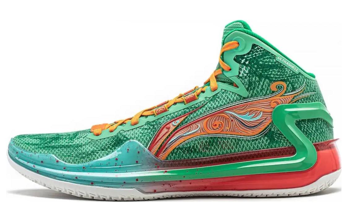 Li Ning Liren 4 Basketball Shoes Unisex High Top Jade Frost Green/Pure Blue