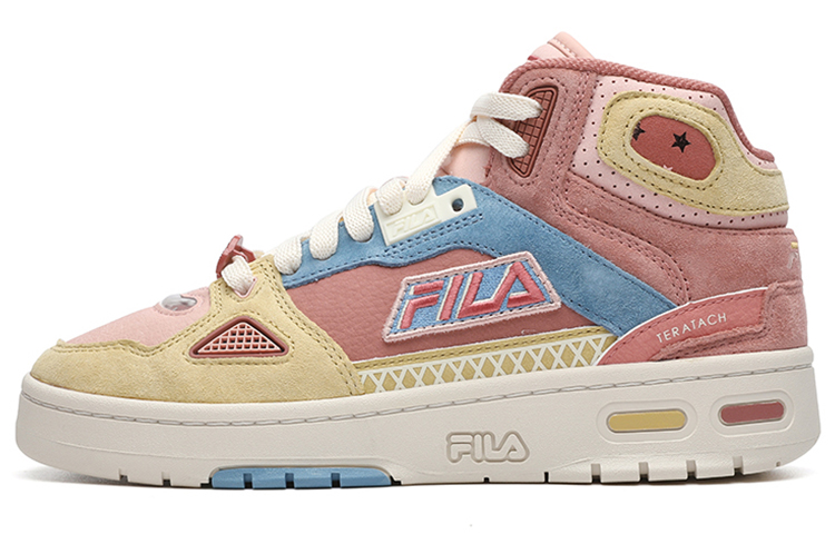 FILA FUSION HERITAGE BASKETBALL Comfortable High top Vintage Basketball Shoes Women’s Yellow Red