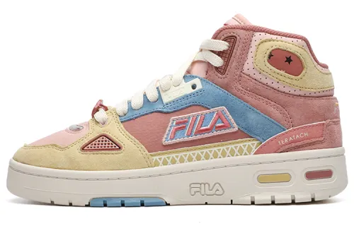 FILA FUSION HERITAGE BASKETBALL Comfortable High top Vintage Basketball Shoes Women's Yellow Red
