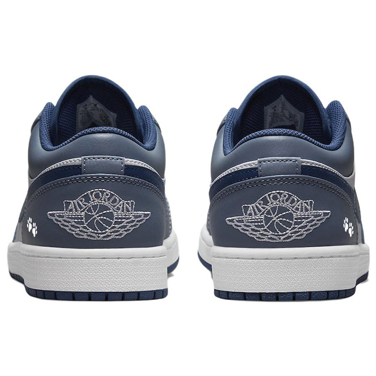 Jordan Air Jordan 1 Abrasion Resistant Slip Resistant Low top Vintage Basketball Shoes Men’s Marine Blue