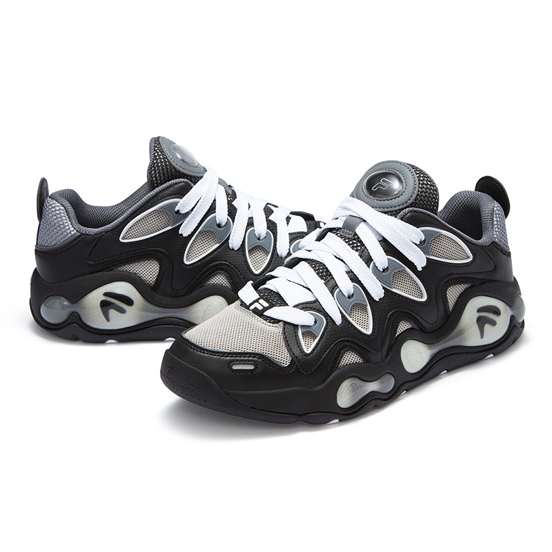FILA FUSION VERTICAL Crack Shoes Low top Basketball Shoes Men’s Silver Gray Black