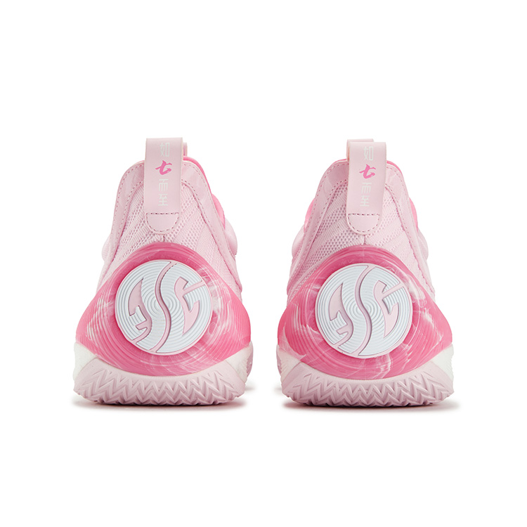 361° Zen 7 Cushioning Coverage Abrasion Resistant Slip Resistant Low top Basketball Shoes Men’s Pure White Pink