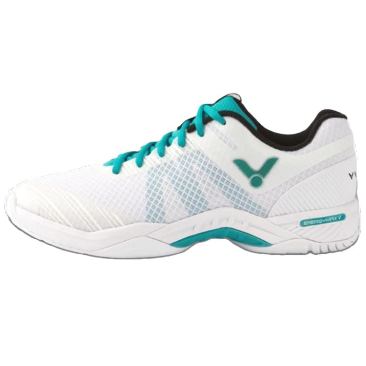 VICTOR Abrasion Resistant Low top Badminton Shoes Unisex White Blue
