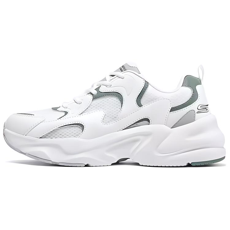 Skechers BOBS BAMINA 2 Mesh, Textile, Synthetic Leather Low top Chunky Sneakers Men's White Green