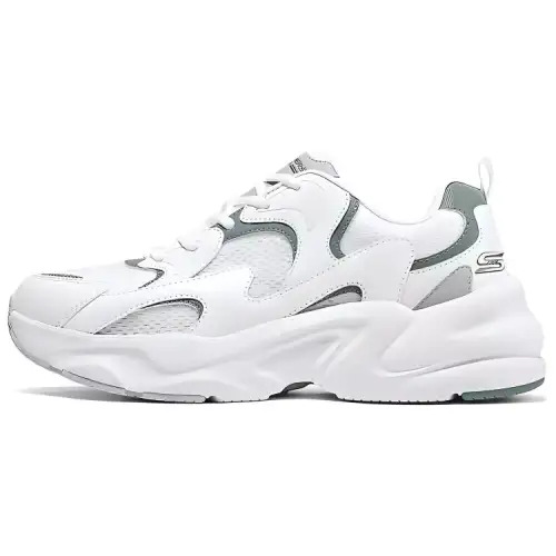 Skechers BOBS BAMINA 2 Mesh, Textile, Synthetic Leather Low top Chunky Sneakers Men's White Green